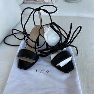 IRO paris Black Strap Heel
